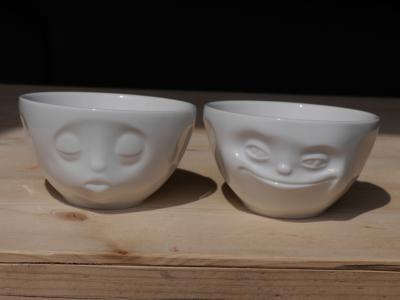 TASSEN mid-sized bowls set grinning/kissing 200 ml